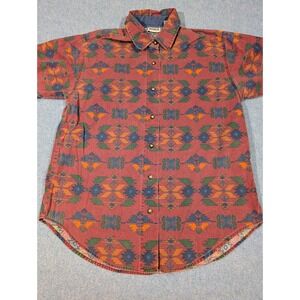 Red Rover Bangladesh Quality Mens Small Southwestern Aztec Print Button Up Shirt